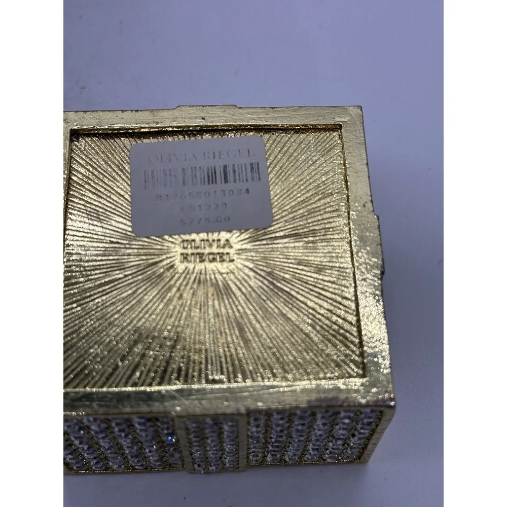 Olivia Riegel CB1220 Crystal Pavé Gift Box Jeweled Trinket Box w/ Original Box